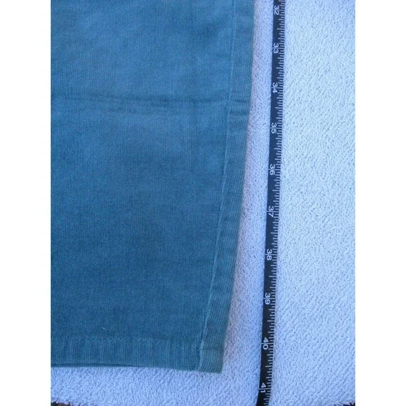 Kut From The Kloth Corduroy Pants Women's Size 12 Diana Skinny Teal Blue New - Picture 11 of 15